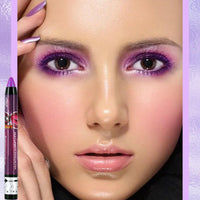 LYNTYAOU Bright Purple Shimmer Eyeshadow Stick, Pink Pearl Cream Eye Shadow Pen, Mermaid Glitter Color Crayon Eyeshadows Pencil, Pearlescent High Pigmented Eyeliner, Smooth for Eyes Makeup