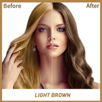 Ruojiar Po/lar Hair Dye Shampoo,3 in 1 Hair Color Shampoo,Instant Color Sham/poo,Colour Sham/poo for Gray H/air,Herbal Ingredients,Semi Permanent Ha/ir Dye,Gentle Maintenance Solution,Long-Lasting,Light Brown