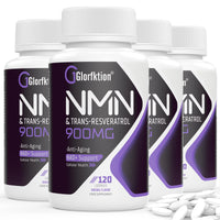 Glorfktion Trans-Resveratrol & NAD+ 900mg, Enhanced with Black Pepper for Max Absorption, 120 Fast-Acting Lozenges for 4 Month Supply((120 Count (Pack of 4)))