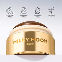 Milky Moon London Stellar Cheeks Cream Bronzer, Buildable, Lightweight, Long-Lasting Formula for Cheeks, Eyes & Lips, Infused with Coconut & Jojoba, Cappuccino
