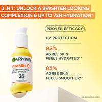 Garnier Vitamin C* Serum Cream, Brightening Face Moisturiser, SPF25, 50ml