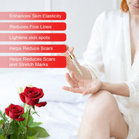 IWKDIJ Rose Oil with Vitamin E & Body Gua Sha Massage Tool -60ML Body Massage Oil for Face Neck Eye, Muscle Pain