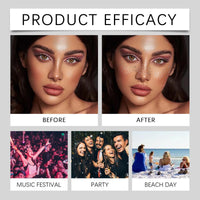 HERBENJOY Glitter Freckles Face Tattoo 24pcs Face Glitter Freckles Face Glitter Makeup Speckles For Party Woman Glow Up Makeup Patches Festival Cute Glitter Makeup Accessories