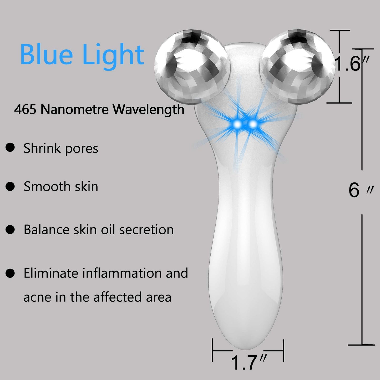 Amirce 4D Microcurrent Face Massager Roller,Electric Rechargeable Face Lift Roller Arms Legs Massager for Skin Care Facial Massager Tool