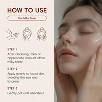 OKAQEE Rice Toner for Face - Milky Toner with 94.4% Rice Extract & Niacinamide - Skincare to-ner for Even Skin Tone - Hydrating Ri-ce Facial to-ner Serum - Gentle, pH-Balanced for Sensitive, Dry & Dull Skin