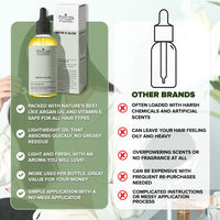 Essican Purelife Hair Growth Oil Twin Pack 100% Natural Hair Oils - 100ml Hair Growth Rosemary Oil, Argan Oil, Coconut Oil, Green Coffee, Vitamin E Oil, Castor Oil, Hair Loss Treatment, Scalp Oil Hair Serum - 2pcs