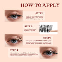 Higu clace 320PCS Lash Clusters D Curl 30D+40D 0.07mm 9-16mm DIY Individual Lashes Cluster Wispy Lash Clusters Matte Black Natural Look DIY Eyelashes at Home (30D+40D-0.07D-9-16MIX)