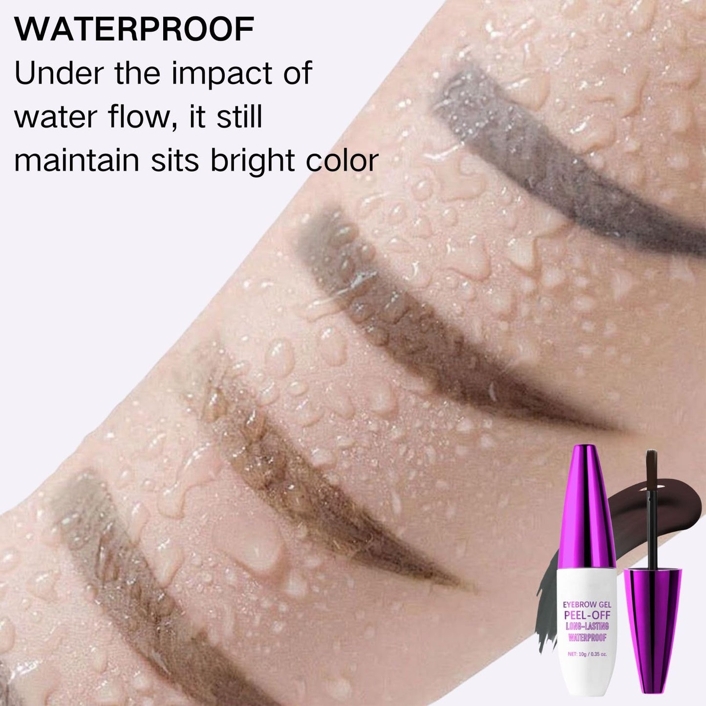 SHEBEEDO Peel Off Eyebrow Tint Gel,Waterproof Long-Lasting Brow Tattoo tint Last 3 Days,Transfer-Resistant Formula Easy Application for Fuller Defined Looking Brows