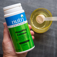 Nutri Advanced MegaMag Calmeze Magnesium Glycinate Powder - Supports The Nervous System, Helps Balance The Effects of Stress & Tiredness - Orange, 30 Servings