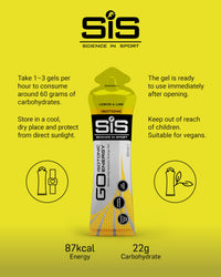Science in Sport GO Isotonic Energy Gels - Fast-Acting Isotonic Carbohydrate Gel, 22g Energy per Sachet - No Need for Water - On-the-Go Fuel - Lemon & Lime, 6-Pack