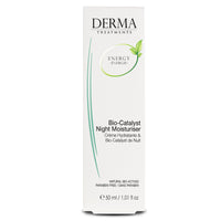 Derma Treatments Bio-Catalyst Night Moisturiser with Vitamin E & Coconut Oil which aims to deeply hydrate and nourish the skin 50ml