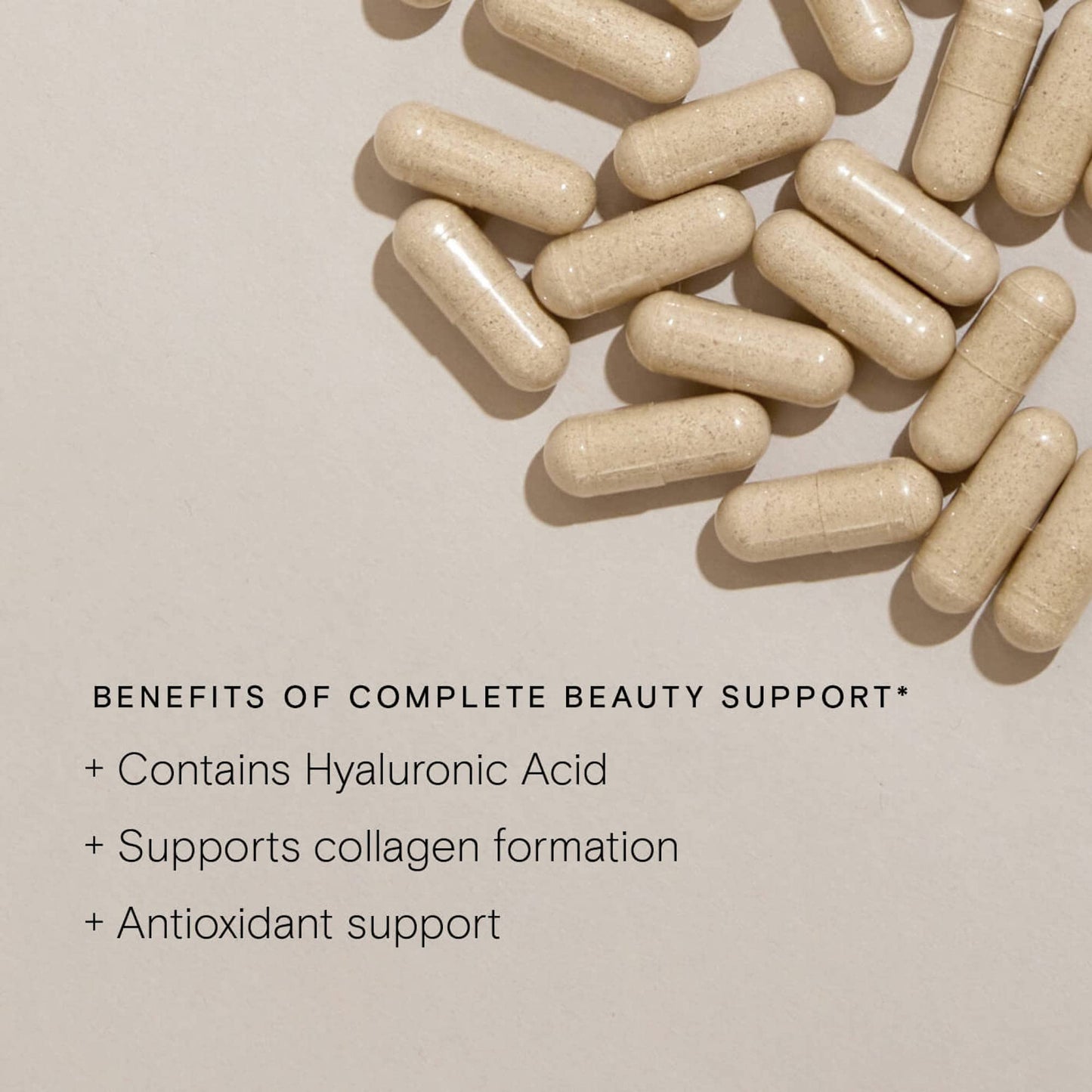 WILD NUTRITION Food-Grown® Complete Beauty Support | Hair Skin and Nails Vitamins for Women | Hyaluronic Acid, Biotin, Vitamin C, Selenium, and Zinc | 60 Capsules