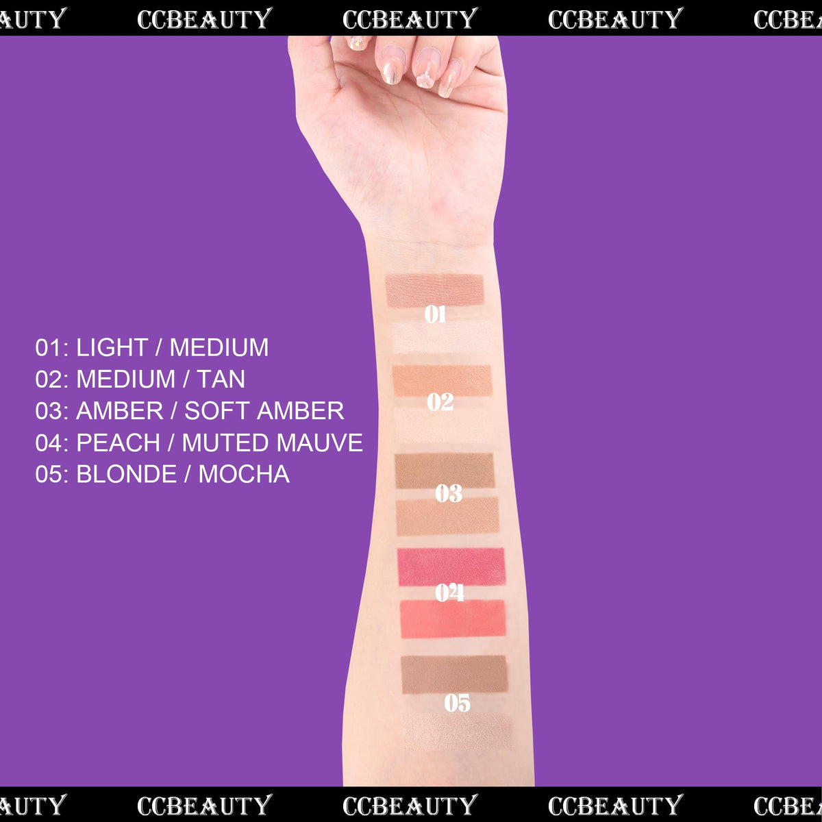 CCbeauty Cream Highlight and Contour Stick, Shimmer Highlighter Makeup, Contouring Highlighting Makeup, Face Shaping Stick, Lightweight, Blend Smooth, Colour Corrector Concealer Stick, Blonde/Mocha
