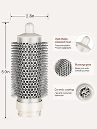 YTCHYYSK Round Volumizing Brush Attachment Compatible With Shark FlexStyle Blow Dryers Accessories, Oval Round Brush for Straight, Wavy, Curly, and Coily Hair