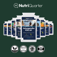 NutriQuarter Ashwagandha KSM-66® 500mg – 90 Vegan Capsules – Full-Spectrum Root Extract