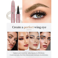 Mikloven New 4 Tip Eyebrow Pencil, Magic Liquid Microblade Brow Pen, Waterproof Long-Lasting Light Brown Brow Tint, Natural Hair-Like Strokes for Defined Contouring Brows Includes Eyebrow Razor