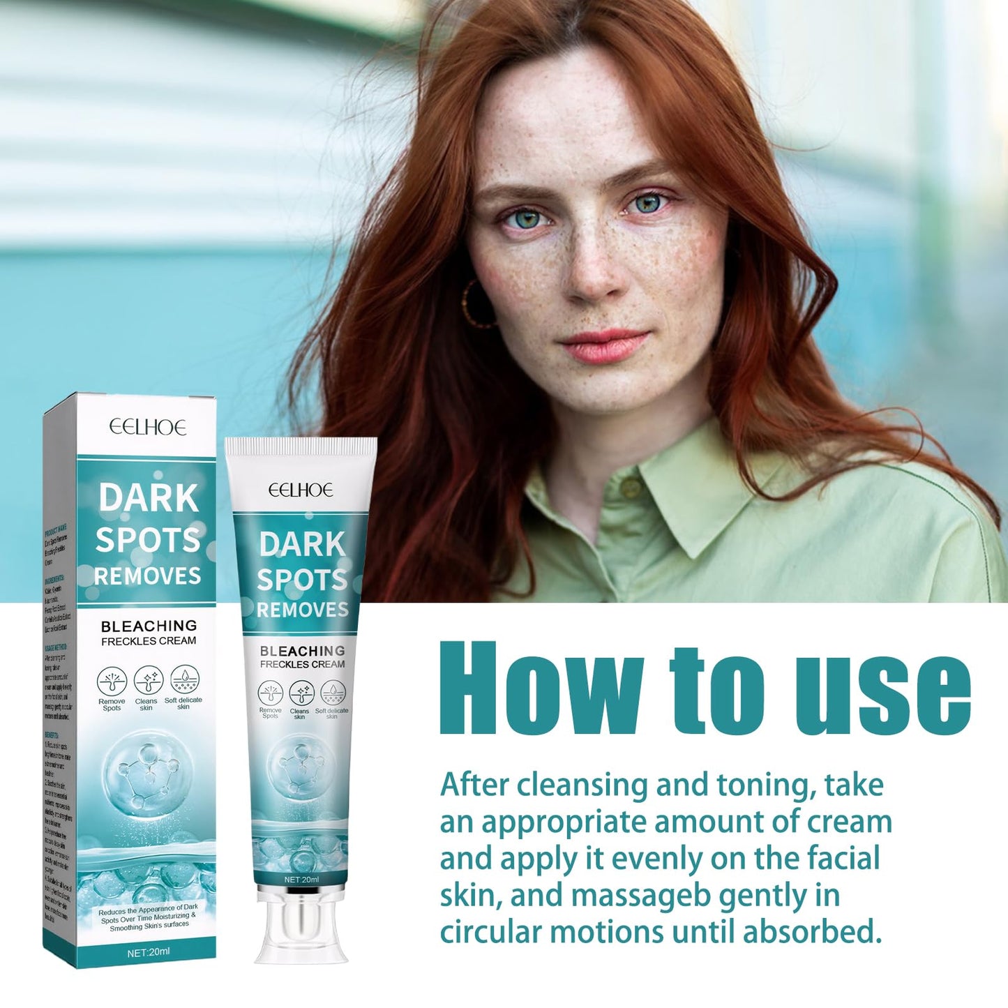 Nadiaen 2 Pcs Dark Spot Remover for Face,Age Spot Remover Hyperpigmentation Treatment-Sun Spots and Melasma Treatment Cream for Face, Pigmentation Freckle Removal Cream