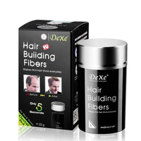 Dexe Hair Building Fibers - Thickening Fiber for Women and Men-Gentle Plant Formula-Hypoallergenic-Natural Look - Hair Loss Concealer Powder for Thicker Fuller Hair - .77oz (Dark brown)