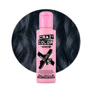 Crazy Color Black Semi-Permanent Hair Dye. Highly Pigmented Blue Black Conditioning & Oil Nourishing Vegan Formula | No Bleach or Ammonia | 100ml