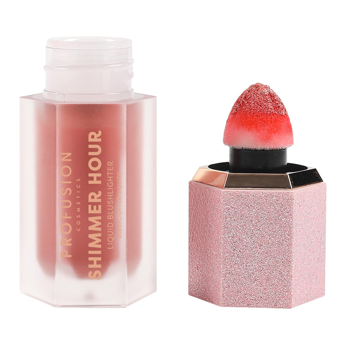 Profusion Cosmetics Shimmer Hour Liquid Blushlighter, Blendable Dewy Cheek Tint with Rich Pigment for a Radiant and Luminous Glow