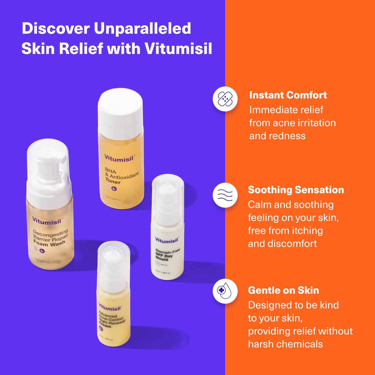 Dermz Acne Treatment - Acne Cream, SPF Face Protection, Face wash & Toner - Set of 4