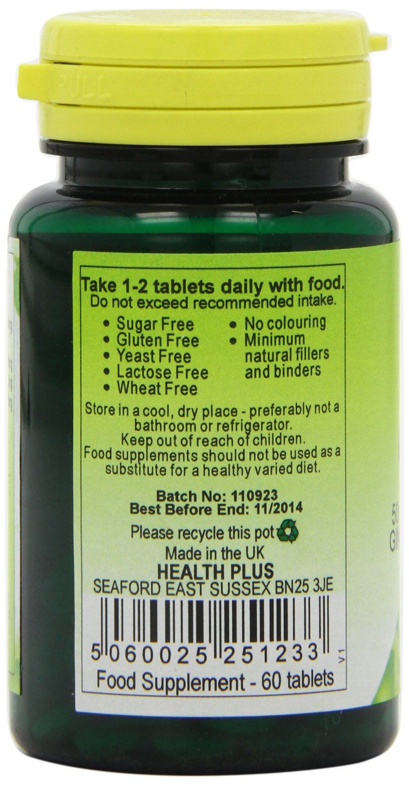 Health Plus Ginkgo 50 Memory Plant Supplement - 60 Tablets