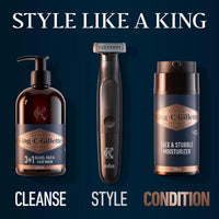 King C. Gillette Face & Beard Moisturiser for Men with Vitamin B (B3), B5 Complex & Argan Oil, 100 ml, (Pack of 2)