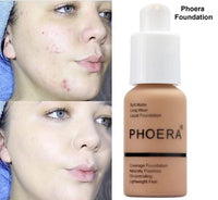 Glamza PHOERA Foundation Concealer Makeup Full Coverage Matte Brighten Long Lasting UK (102 NUDE)
