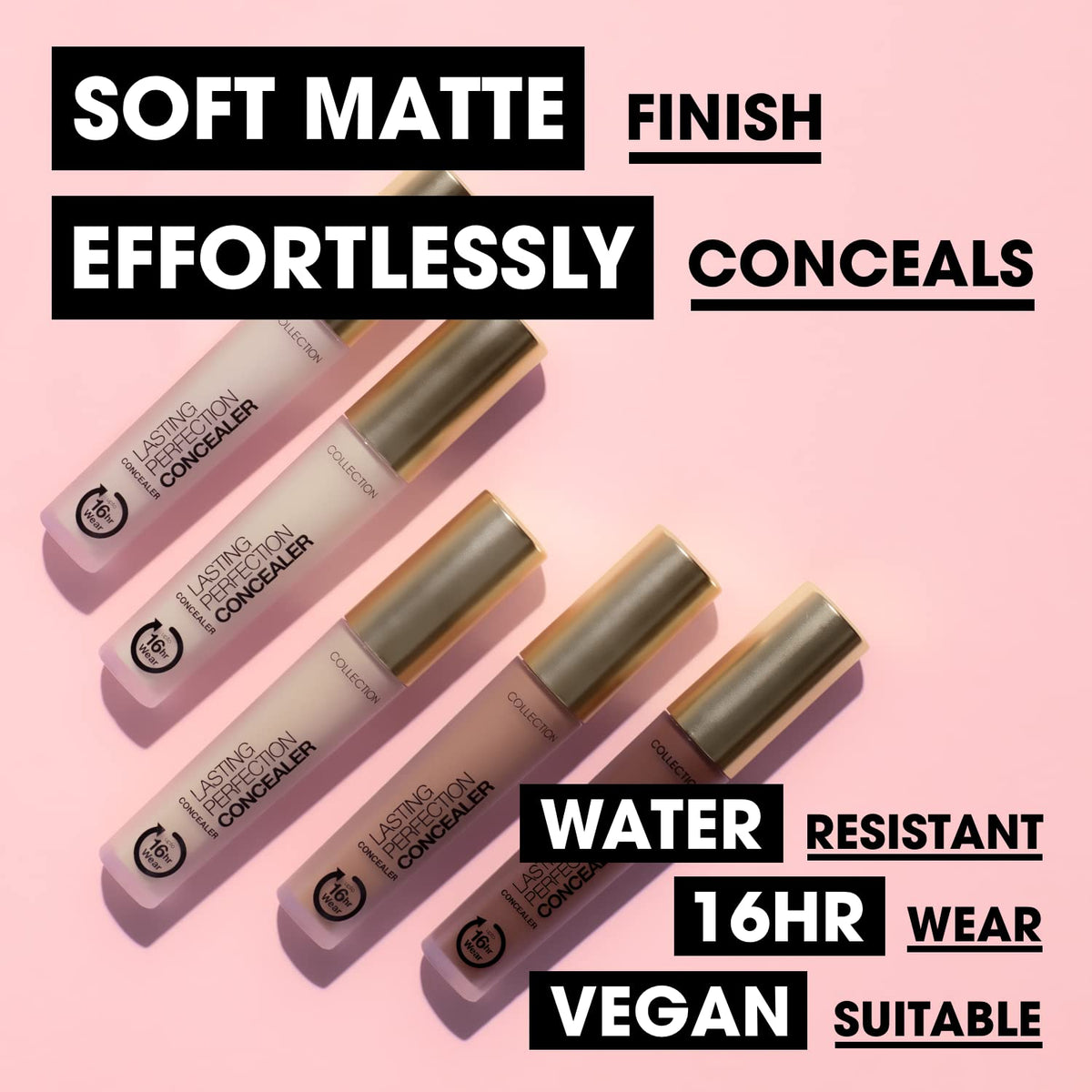 Collection Cosmetics Lasting Perfection Concealer, 16-Hour Wear, Long-Lasting Concealer, Chestnut