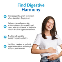 Health4All Rhubarb Root 2500mg 60 Capsules, Natural Laxative Supplement, Reduce Bloating | Digestive Support Vegan Capsules, 2 Months Supply | Made in UK