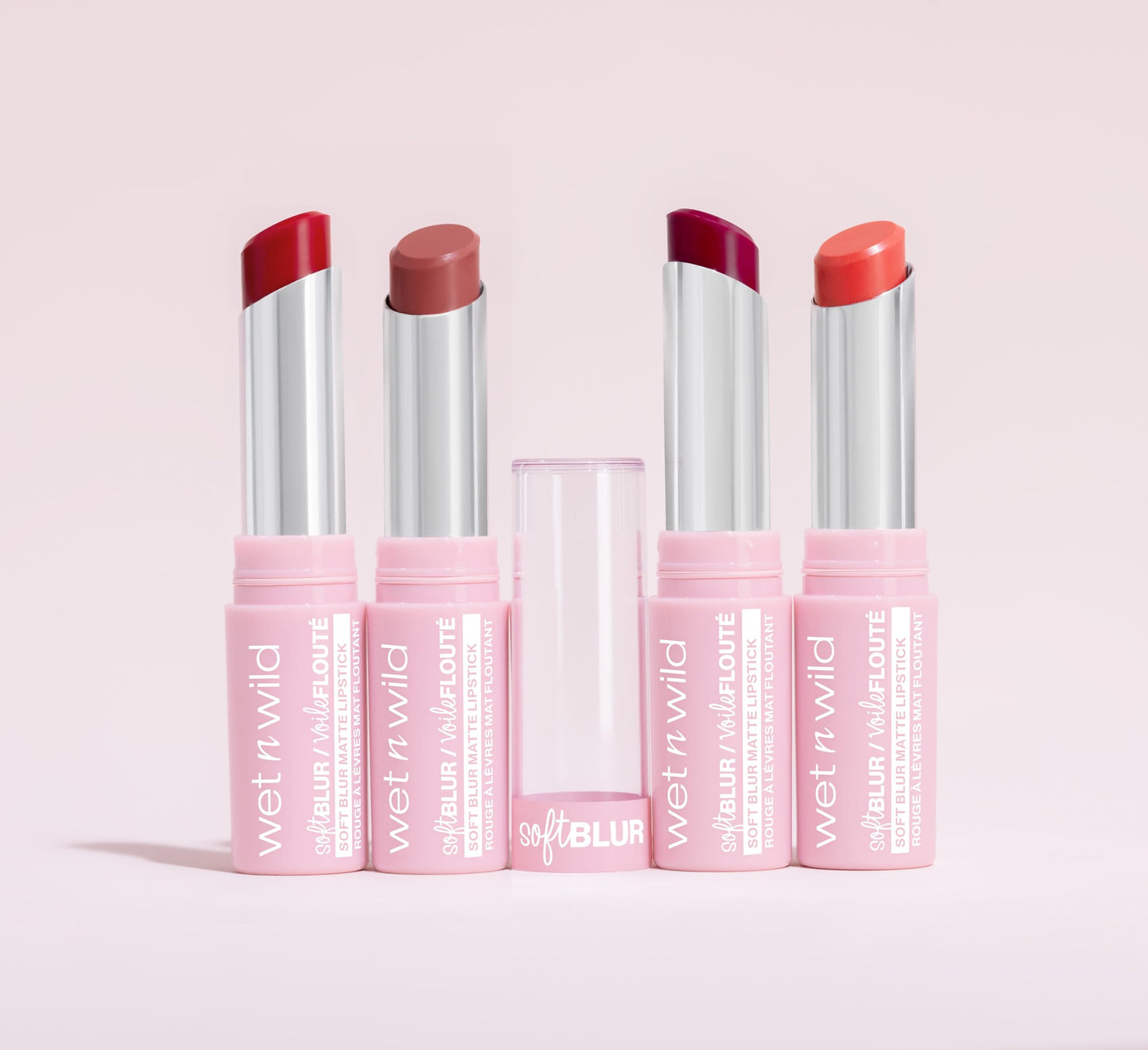 Wet n Wild Cloud Pout Soft Blur Matte Lipstick, Matte Liquid Lipstick with Non-Drying and Long-Lasting Formula, Lightweight and Moisturizing, Bali Blossom