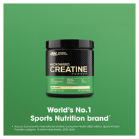 Optimum Nutrition Micronised Creatine Monohydrate Powder – 3 g of Pure Creatine per Serving to Support Performance During High‑Intensity Training – Unflavoured Pre and Post Workout Supplement – 187 g