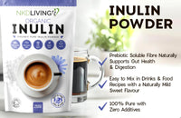 NKD Living Organic Inulin High Grade Prebiotic Fibre Powder (250g) - Fibre Prebiotic Supplement