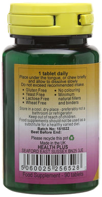 Health Plus Sublingual Vitamin B12 500µg (Methylcobalamin) : Vitamin B12 Supplement : 90 Tablets