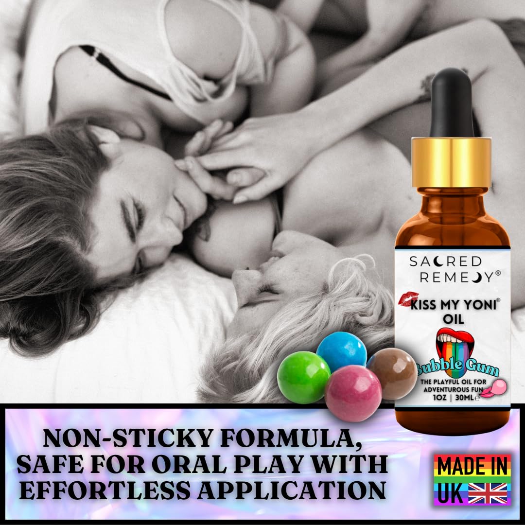 Kiss My Yoni Oil BUBBLEGUM Premium Body Lotion Rub. Non-Sticky, 30ml, Massage Oil. Vegan, Natural, Organic, Non-Toxic.