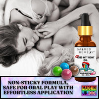 Kiss My Yoni Oil BUBBLEGUM Premium Body Lotion Rub. Non-Sticky, 30ml, Massage Oil. Vegan, Natural, Organic, Non-Toxic.