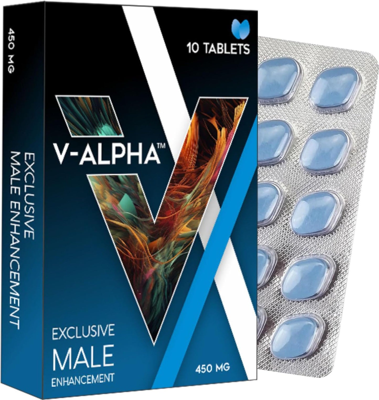 V-ALPHA - Longer, Stronger, and Harder – Performance and Stamina Endurance Booster Herbal Supplement for Men with Ginseng – 10 Tablets