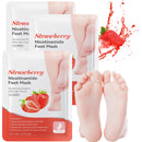 ISBEAUSOLS Foot Peel Mask - Foot Mask - Foot Peel Mask for Hard Skin - Foot Moisturiser Socks - Foot Exfoliator - Repair Heels & Removes Dry Dead Skin for Soft Feet 3 Pack (Strawberry)