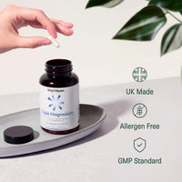 Vital Haven Magnesium Supplement - Citrate + Glycinate + Taurate with Vitamin B6 and BioPerine - 2 Capsules - UK Made