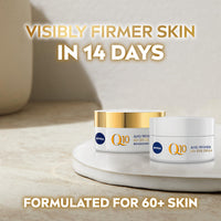 NIVEA Q10 60+ Anti-Puffiness Eye Cream (20ml), Anti-Wrinkle Eye Cream with Triple Strength Formula Made with Q10, Rose Petal Oil, and Calcium, Designed for 60+ Skin