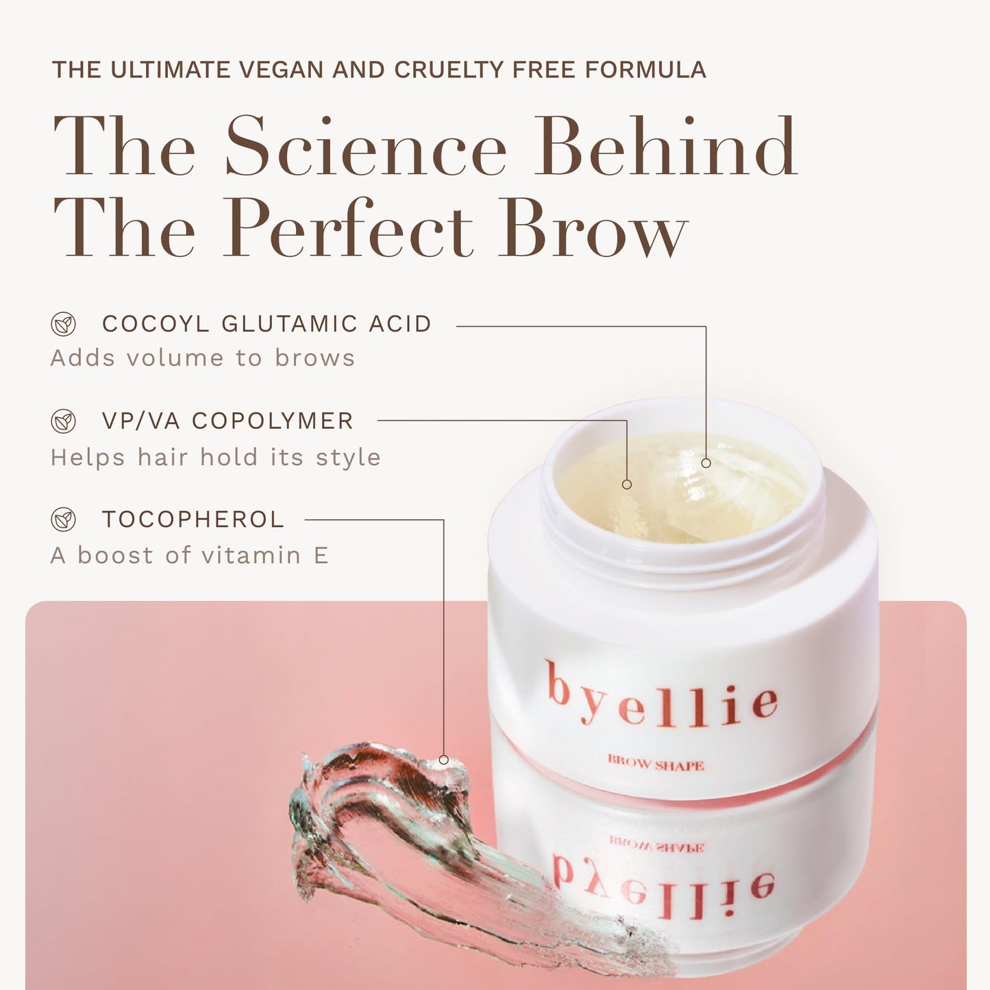byellie Byellie Brow Shape 30ml, Super Strong Clear Eyebrow Gel, Define, Shape & Hold All Day, No White Cast or Residue, Easy to Use Laminated Look, Natural Makeup, Vegan & Cruelty Free