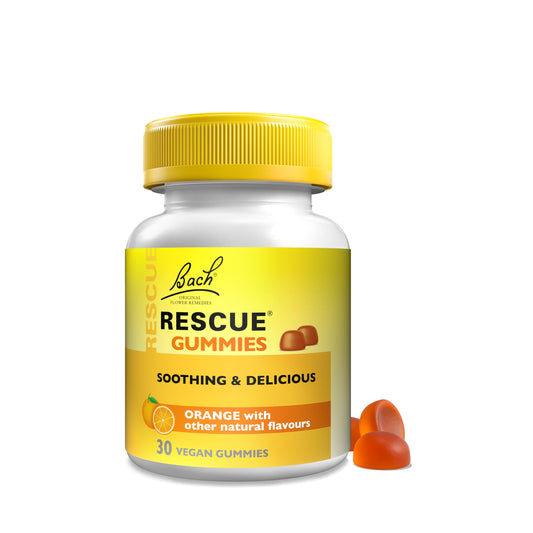 RESCUE Rescue Day Gummies (30 Pack), Supports Normal Mental Performance, Orange Flavour, Flower Essences, Alcohol Free Vegan Gummies, Pack of 30