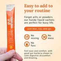 Gut Wealth 4 Week Orange Daily Sachets for Gut Health, Digestion & IBS