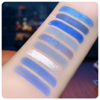 Leogony Blue Eyeshadow Palette, Matte Eye Shadows Pallets Women, Glitter Eye Shadow Palettes for Makeup