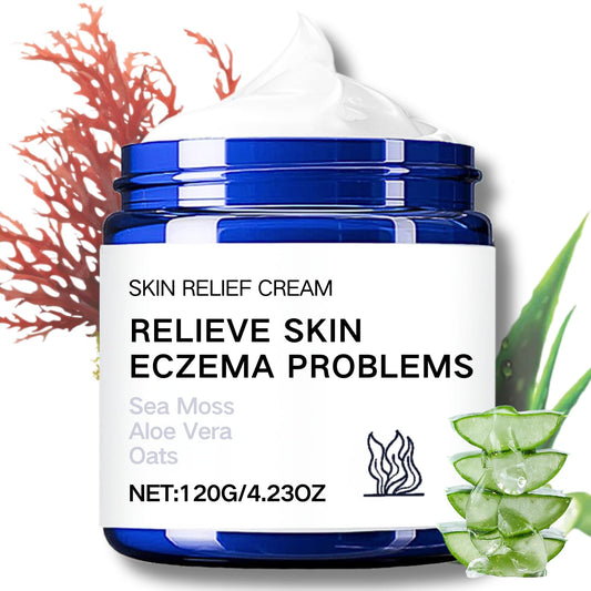 IZBEAUVO Sea Moss Skin Care Cream,Body & Face Moisturizer Cream 120G, Relief Intense Moisturizing Repair Cream, Hydrating Moisturiser For Dry Skin, Moisturiser Body Skin Repair Cream for Repairing & Barrie