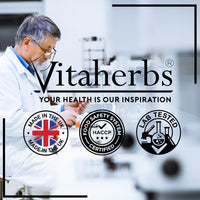 High Strength Magnesium Supplements 1480mg - 90 Magnesium Citrate Capsules - Vegan & Gluten-Free - Providing 444mg High Absorption Elemental Magnesium - MagneMax Magnesium Made in The UK - Vitaherbs