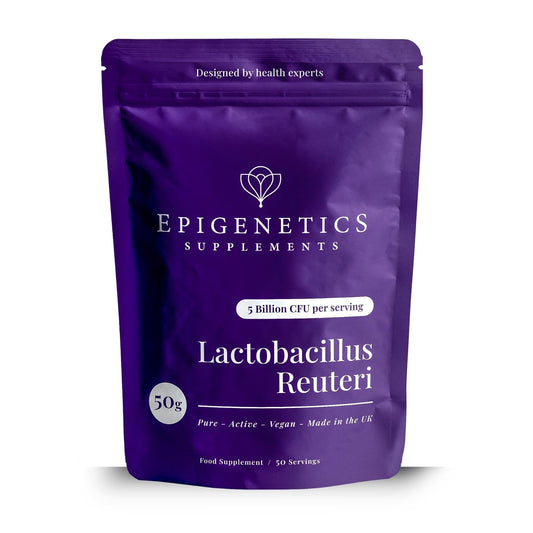 Lactobacillus Reuteri 50g | Yoghurt Starter Culture Kit | 5 Billion CFU Probiotic + Chicory Root Prebiotic (Inulin) | Vegan Friendly Powder UK Made | 1g Daily (50 Servings)