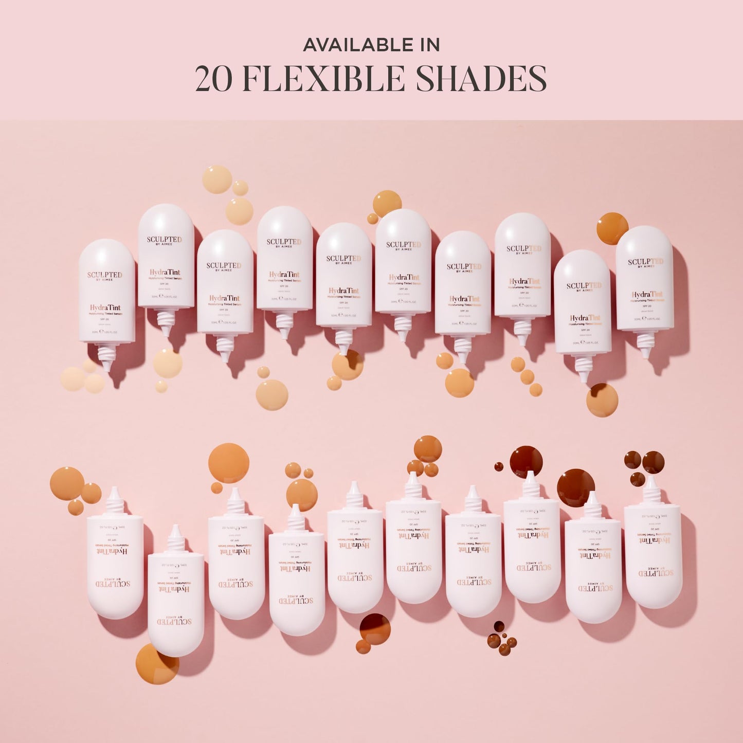 HydraTint Moisturising Tinted Serum from Sculpted by Aimee - 2-in-1 Makeup and Skin-Perfecting Skincare Formula with SPF 20