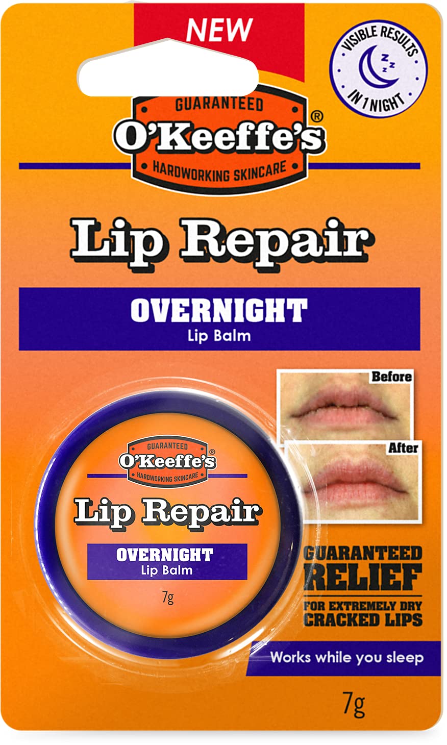 O'Keeffe's Lip Repair Lip Balm Unscented 4.2g & Lip Repair Overnight 7g (Twin Pack)