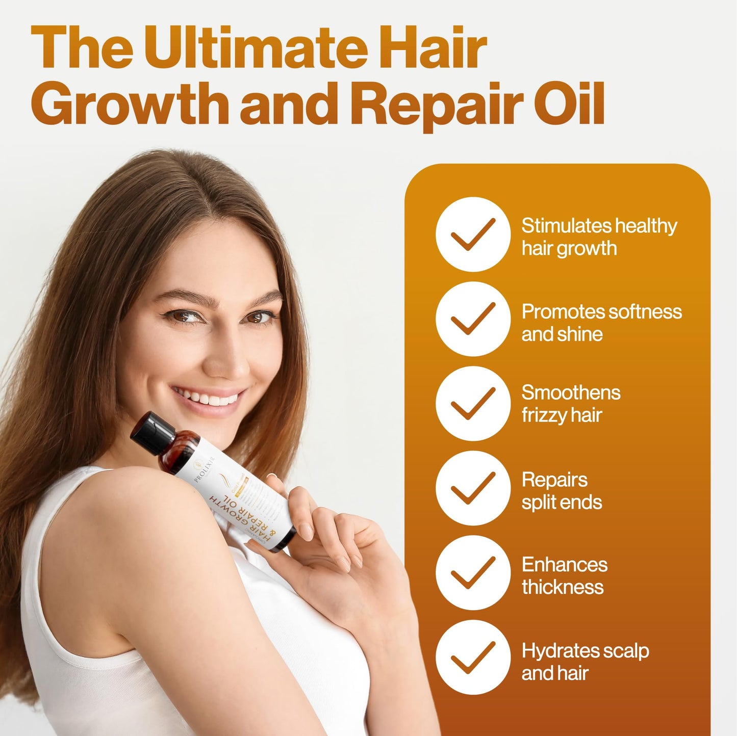Organic Castor Oil with Rosemary, Argan, Jojoba, Almond & Coconut Oil - Natural Hair Loss Treatment